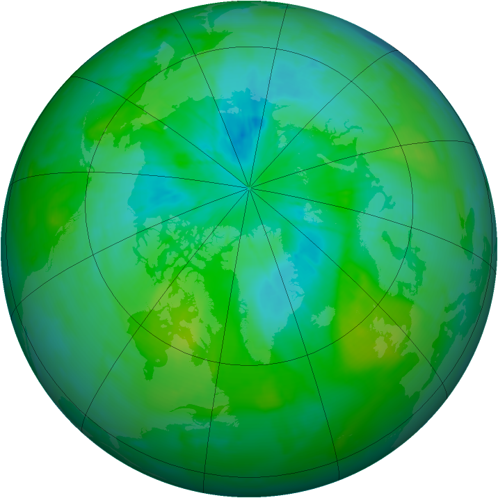 Arctic ozone map for 29 July 2012